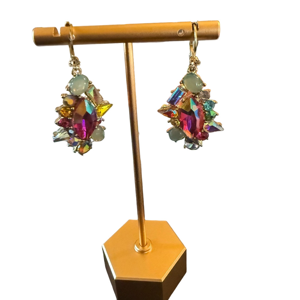 Betsey Johnson Multicolor Crystal Earrings - Picture 2 of 5